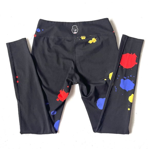 Auc Alice + Olivia Jackie yoga Spatter print leggings XS - Picture 3 of 5